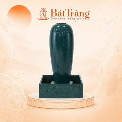 Chum nước men xanh coban hỏa biến trơn bóng ST-CN03