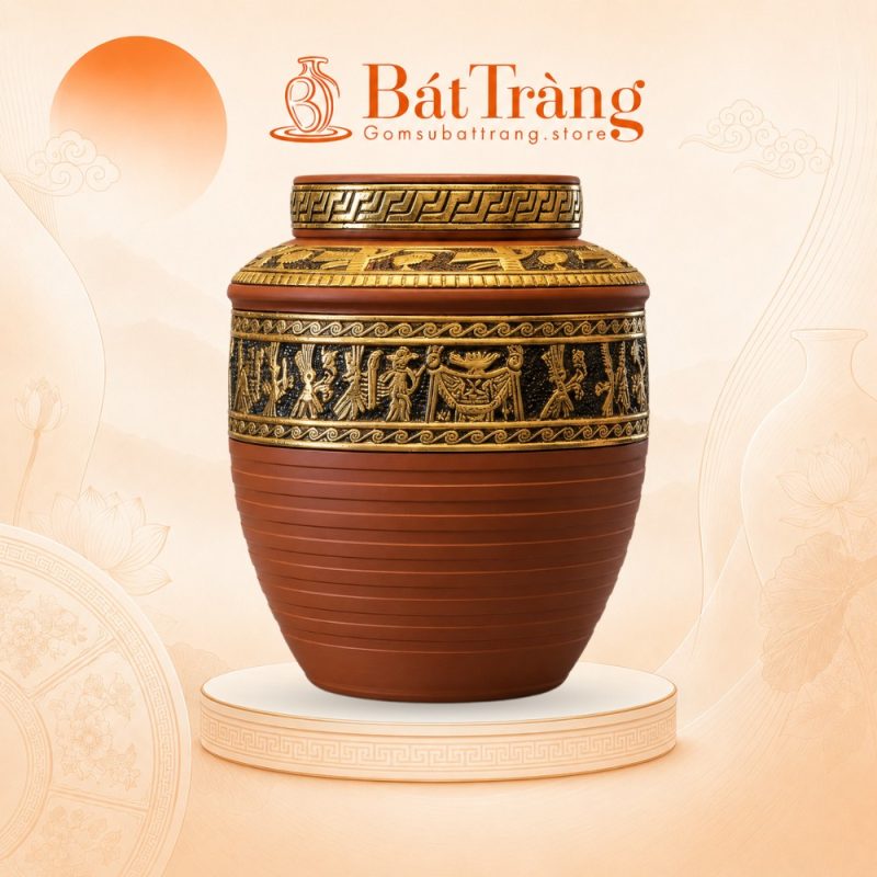 Chum Ngâm Rượu Đông Sơn Âu Lạc Dát Vàng ST-CR04