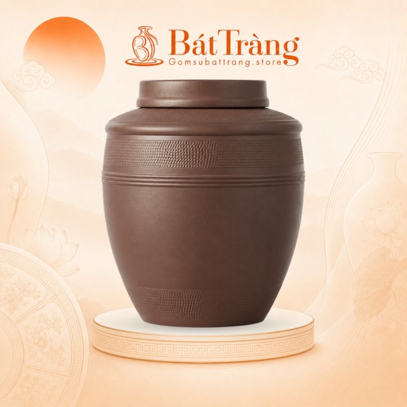 Chum Sành Ngâm Rượu Bát Tràng Không Tráng Men ST-CR03