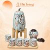 Bộ Bình Nước Dáng Quả Bí Gốm Sứ Bát Tràng Họa Tiết Hoa Đào ST-BBN15 - Ảnh đại diện