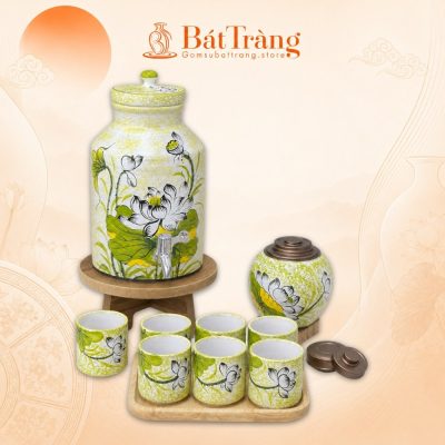 Bộ Bình Nước Gốm Sứ Bát Tràng Họa Tiết Sen Hạ Thanh Bình ST-BBN06 - Ảnh đại diện