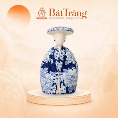Tượng Cô Gái Việt Duyên Dáng Gốm Sứ Bát Tràng Vẽ Tay ST-TG08 - Ảnh đại diện