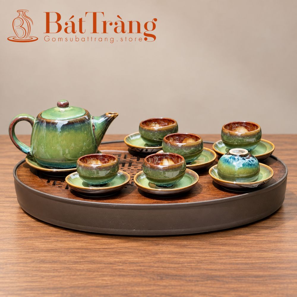 Ấm chén trà Bát Tràng