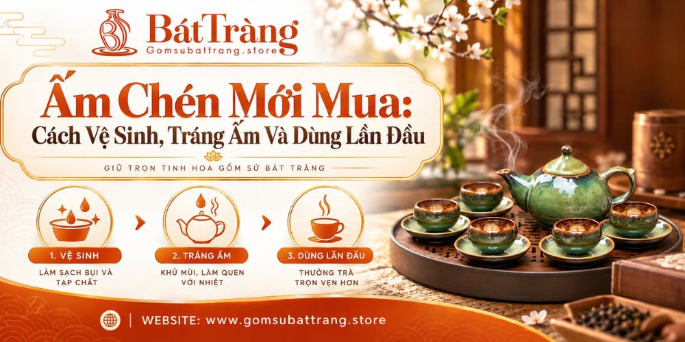 Cách vệ sinh ấm chén trà mới mua